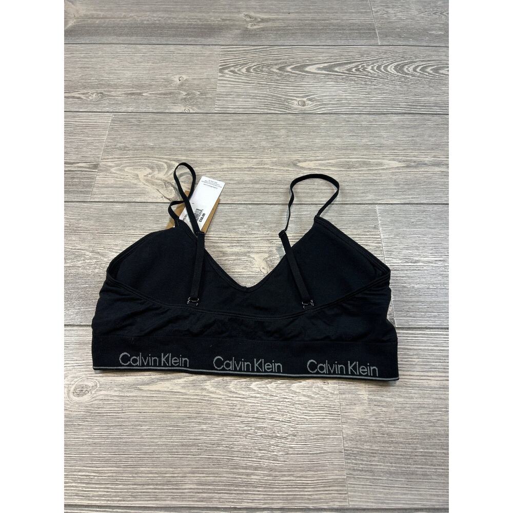Calvin Klein Modern Seamless Naturals Lightly Lined Triangle Bralette Black Larg - Picture 3 of 3